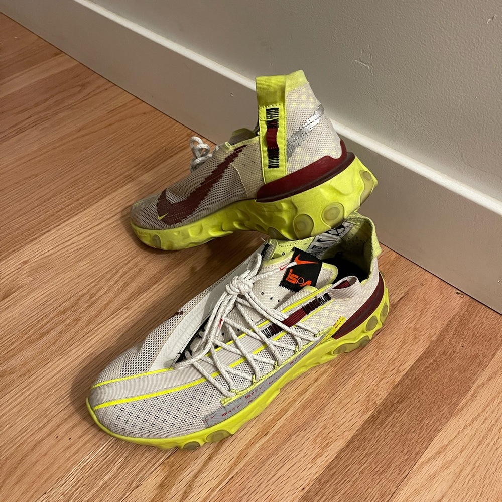 Nike React Element 87 Mens Size 10 Yellow/Red/White